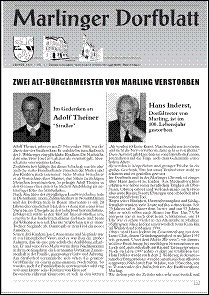 Marlinger Dorfblatt, Ausgabe Jnner 2004