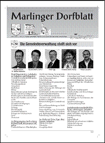 Marlinger Dorfblatt, Ausgabe Juli 2005