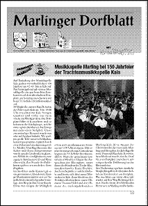 Marlinger Dorfblatt, Ausgabe September 2005