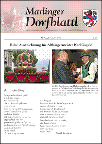 Marlinger Dorfblattl, Ausgabe Nov. 2006