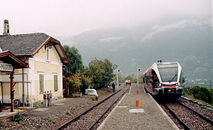 Bahnhof Marling: Probefahrt des neuen Zuges